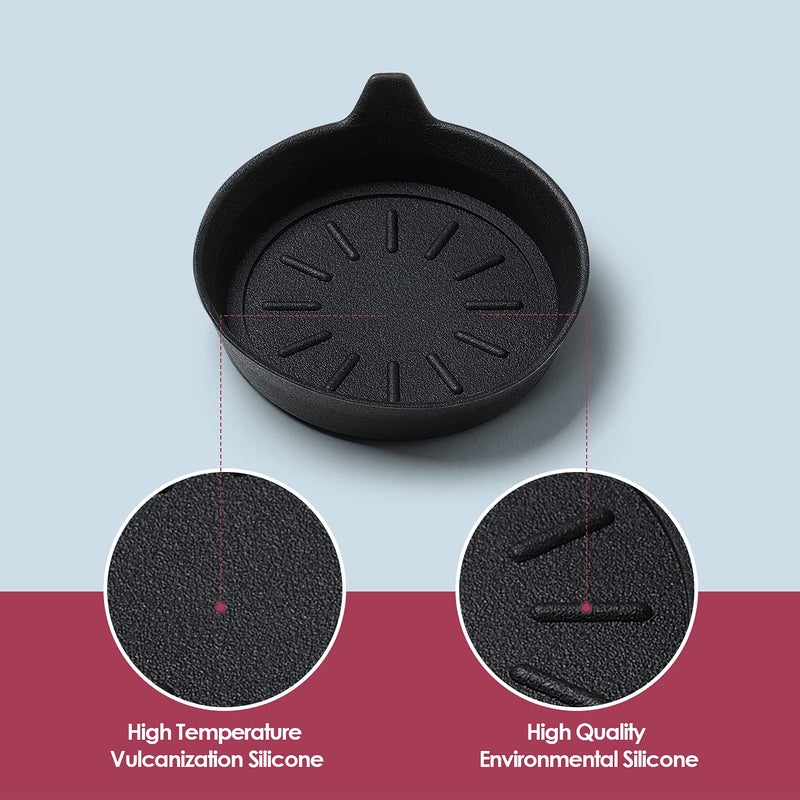 LEORAY Car Coasters for Cup Holder Silicone Car Cup Holder Coasters Pack of 2 - Image 4